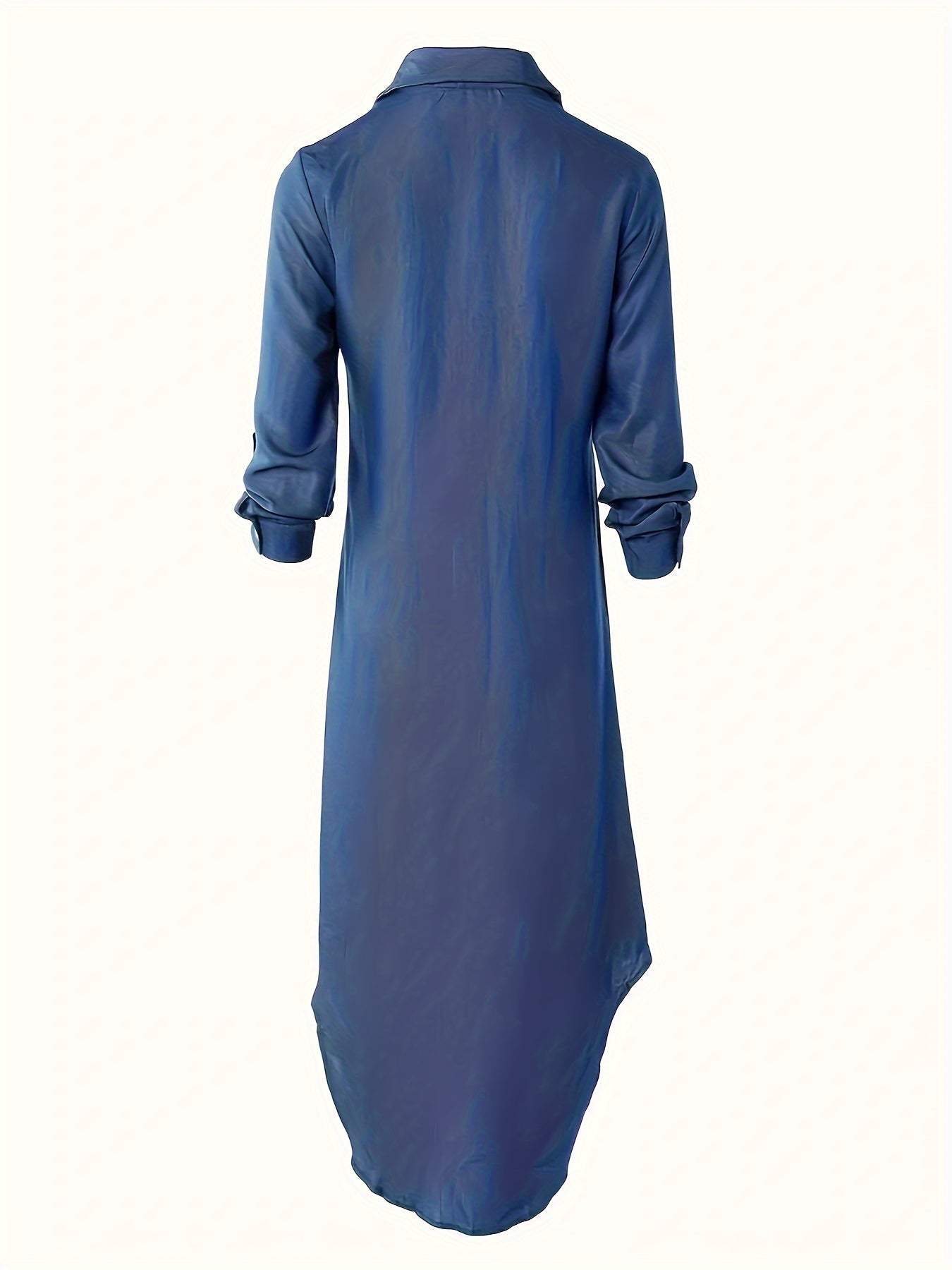 Abito Camicia Fluente Elegante con Collo Classico
